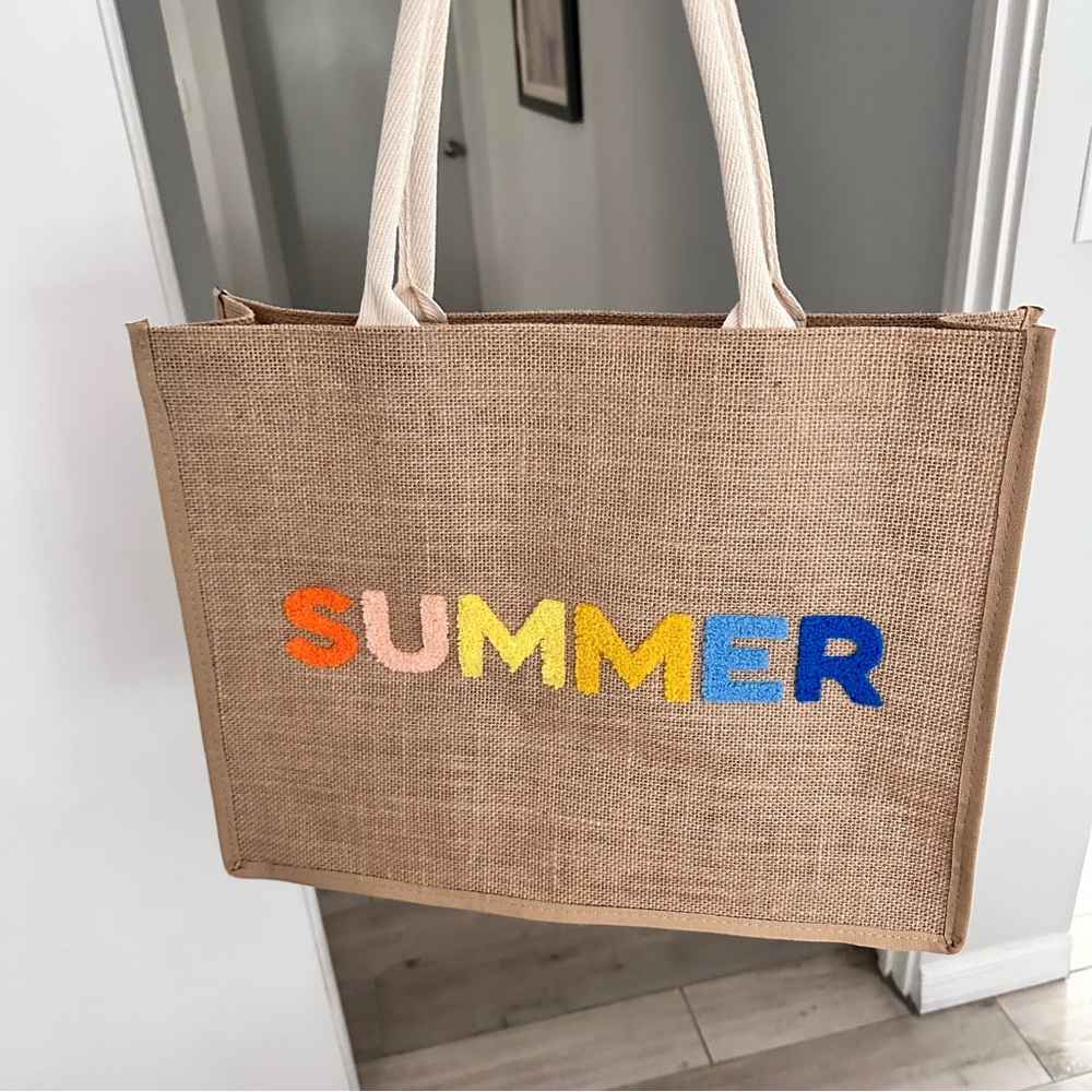 Jute beach bag